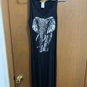 Long maxi elephant dress